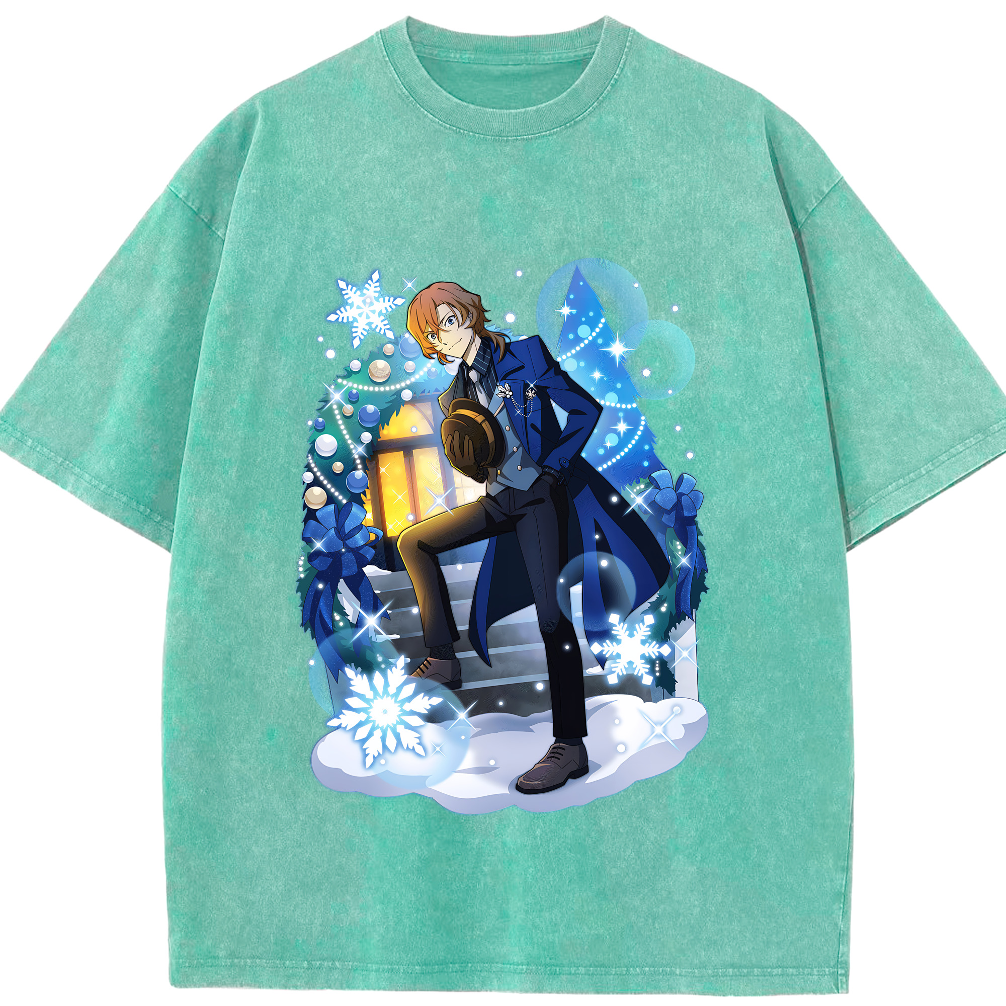 （画像用） 文豪ストレイドッグス Bungo Stray Dogs 綿100% ヴィンテージ風 半袖Tシャツ（フロントプリント）